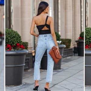 Vici Cyrene One Shoulder Knit Bodysuit